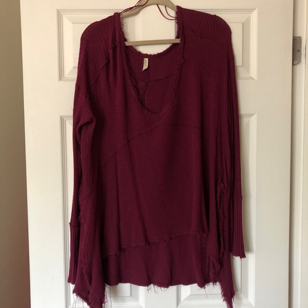 Free People "We The Free" Sunset Park Long Sleeve Thermal Top Medium